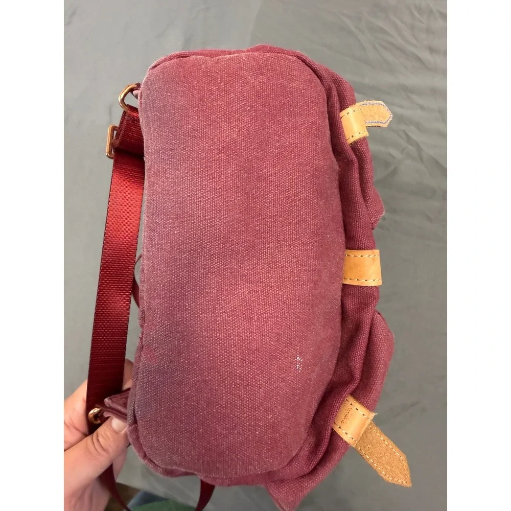 Herschel‎ Supply Co Select Series Burgundy Dawson Backpack Patches Leather Trim
